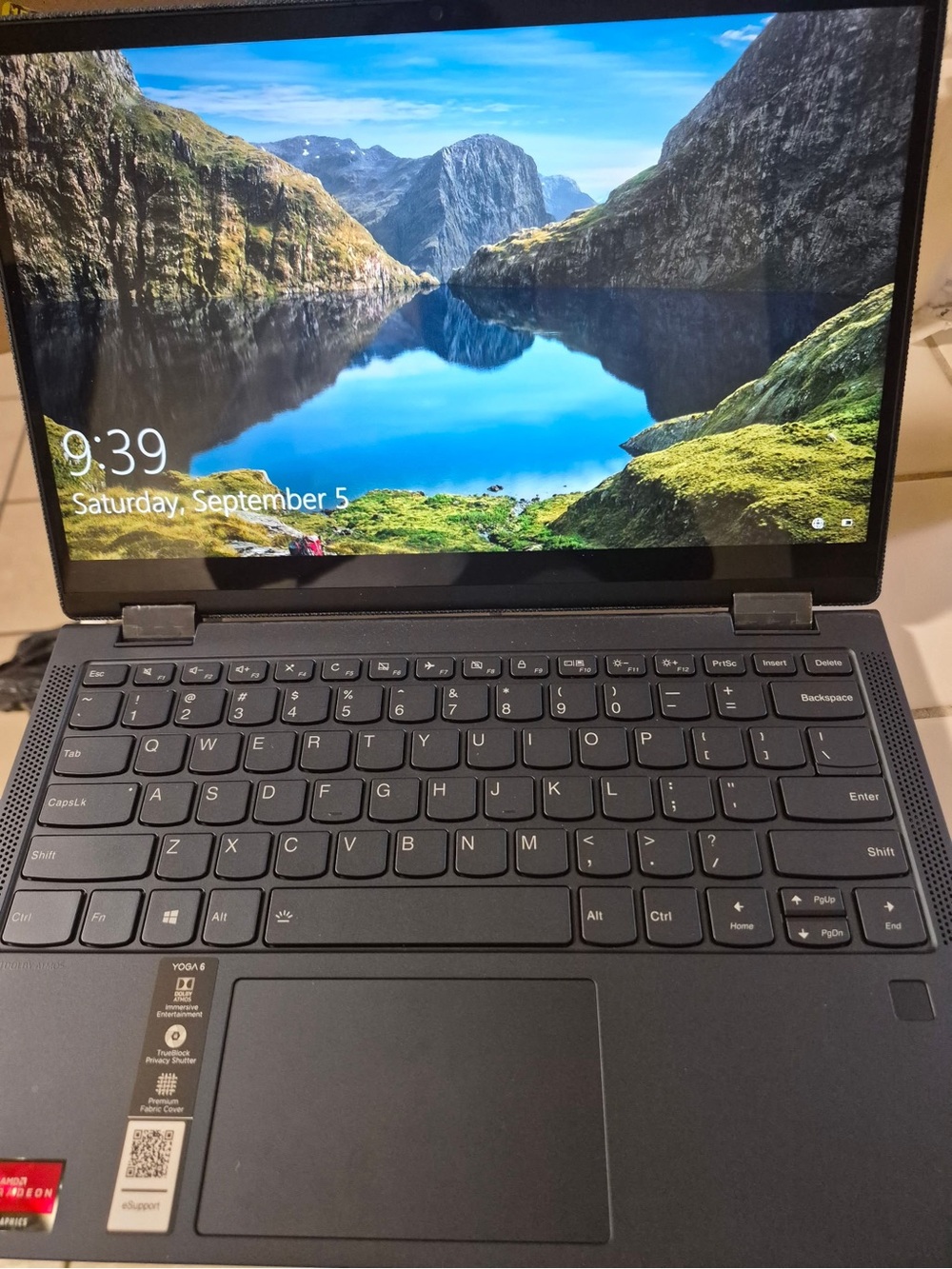 Lenovo Laptop in Dark Gray with Black Keyboard